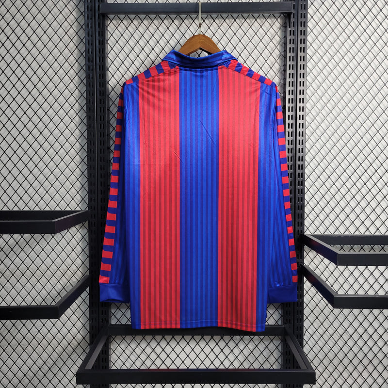 Camisa Retrô do Barcelona 1992 - Manga Longa