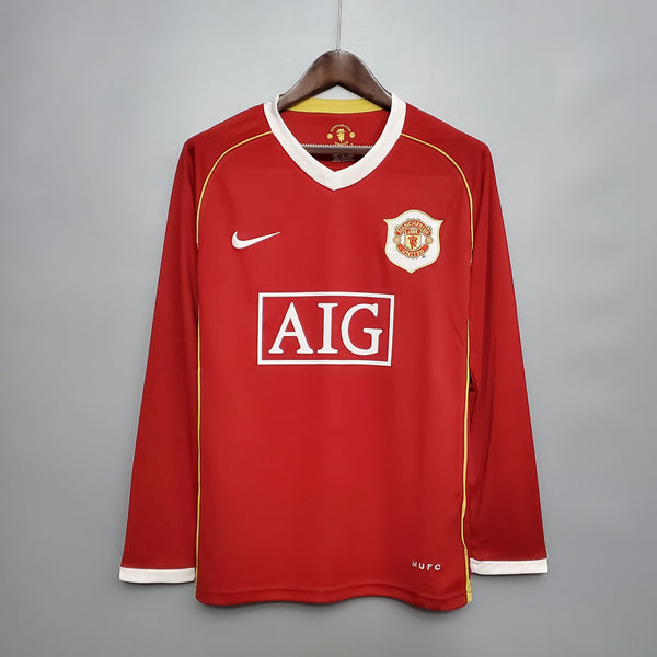 Camisa Retrô do Manchester United 2006/2007 - Manga Longa