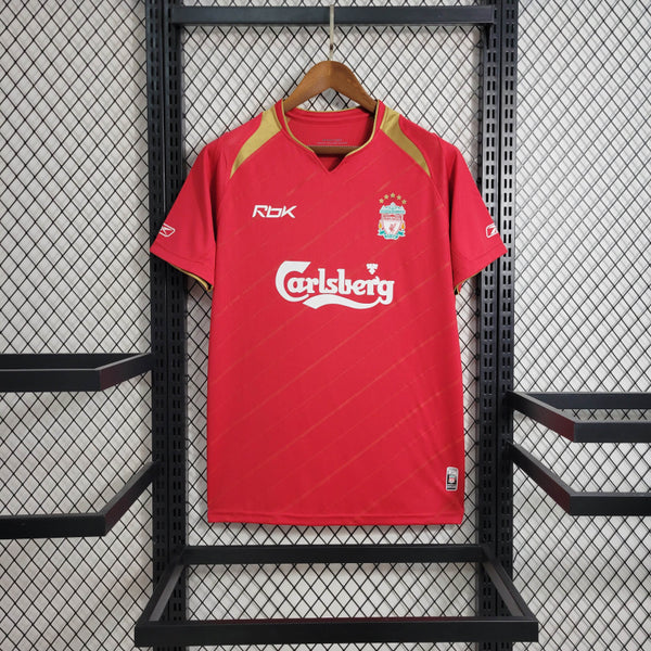 Camisa Retrô do Liverpool 2005/2006 - Versão Retrô