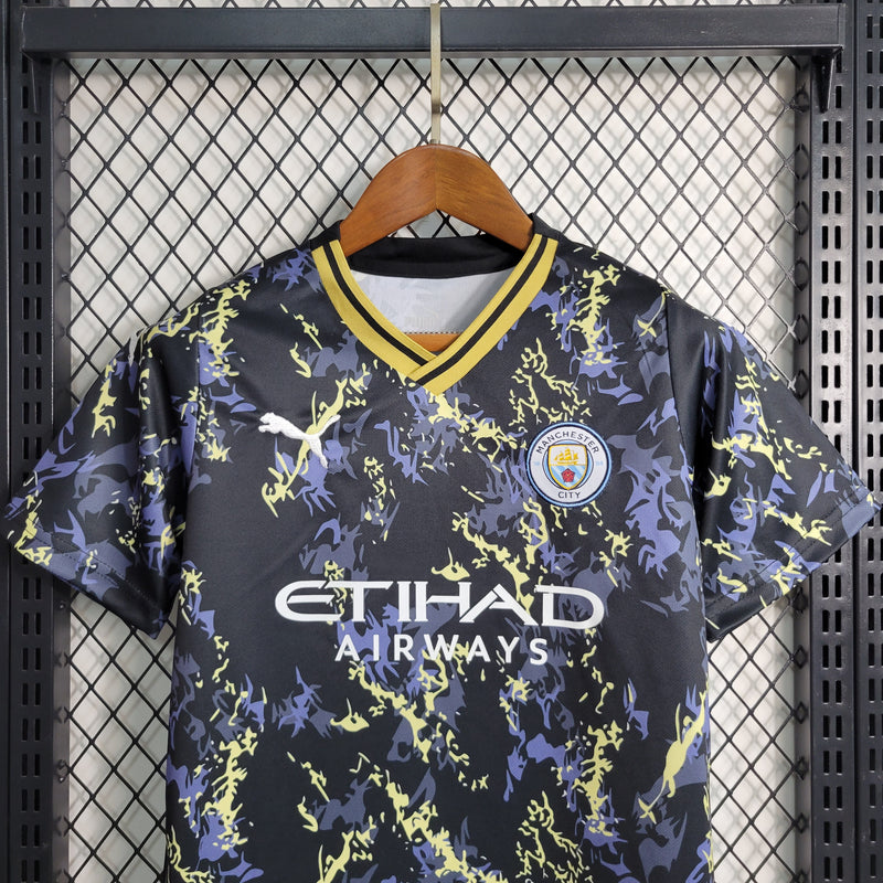 Conjunto Infantil Oficial do Manchester City 23/24 - Kids