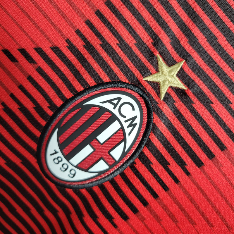 Camisa Oficial do Milan 23/24 - Manga Longa