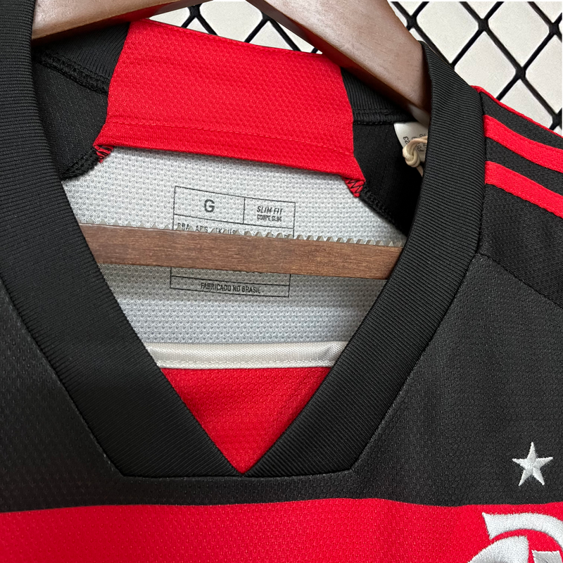 Camisa Oficial do CR Flamengo 24/25 Versão Torcedor - Completa com Patrocínios