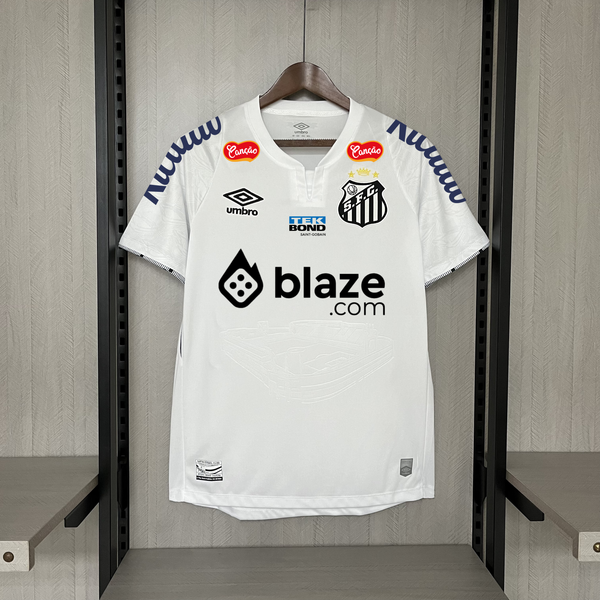 Camisa Oficial do Santos 24/25 Versão Torcedor - Completa com Patrócinios