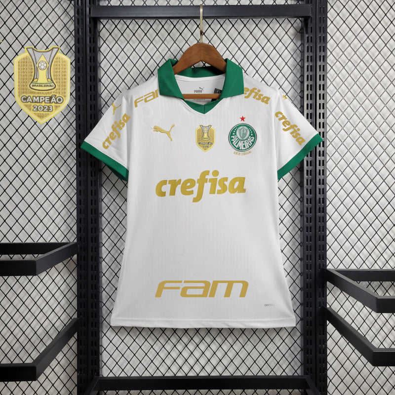 Camisa 2 Feminina Oficial do Palmeiras 24/25 Baby Look - Completa com Patrocínios e Pacth