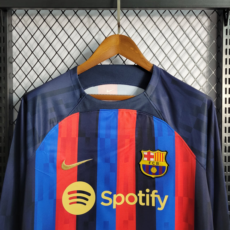 Camisa Oficial do Barcelona 22/23 - Manga Longa