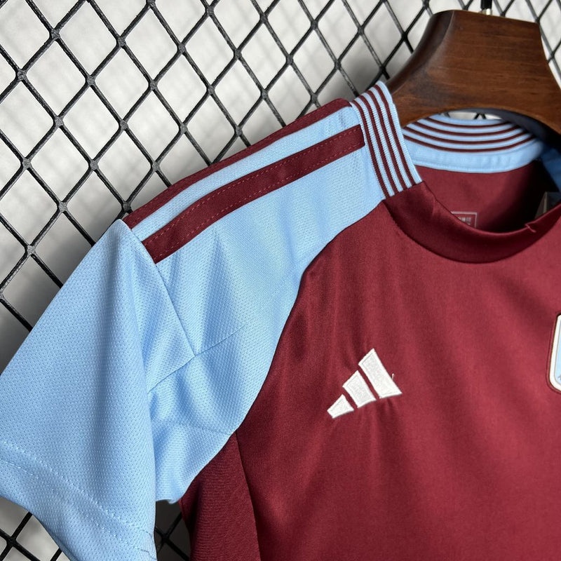 Conjunto Infantil Oficial do Aston Villa 24/25 - Kids