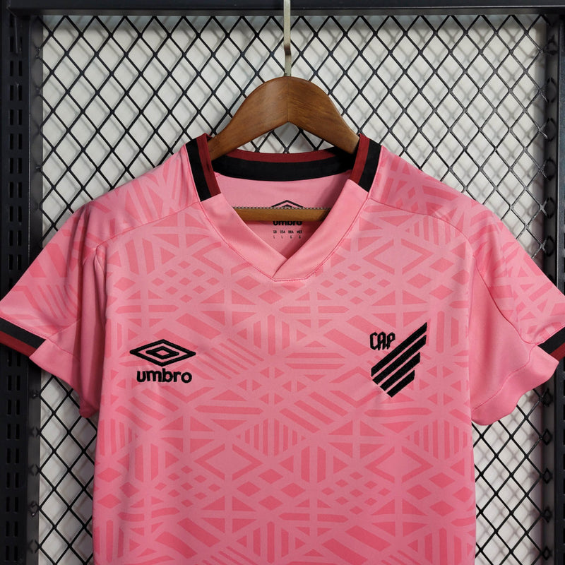 Camisa Feminina Oficial do Athletico Paranaense 22/23 Baby Look - Outubro Rosa