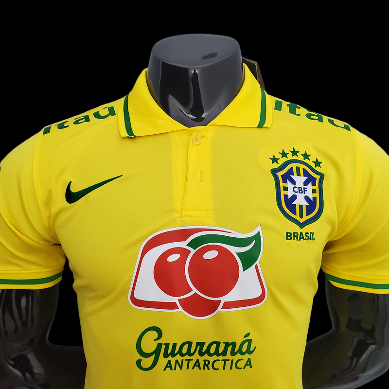 Camisa Oficial do Brasil 22/23 Pré Jogo - Completa com Patrocínios