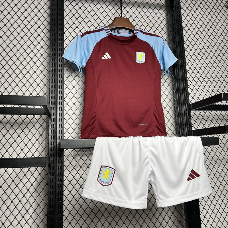 Conjunto Infantil Oficial do Aston Villa 24/25 - Kids