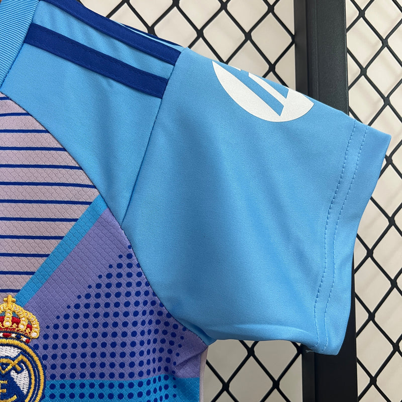 Conjunto Infantil Oficial do Real Madrid 24/25 Goleiro - Kids