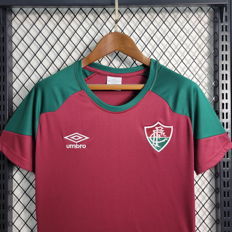 Camisa Feminina Oficial do Fluminense 23/24 Baby Look - Treino