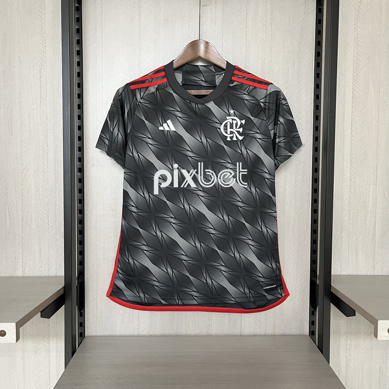 Camisa Feminina Oficial do CR Flamengo 24/25 Baby Look - Completa com Patrócinios