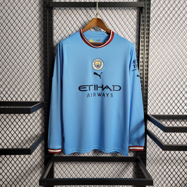 Camisa Oficial do Manchester CIty 22/23 - Manga Longa