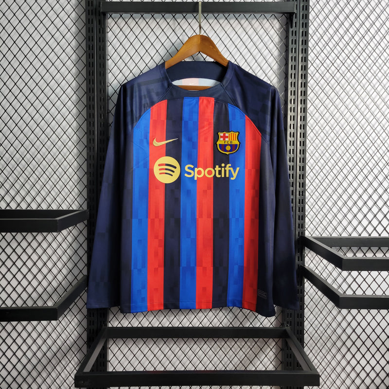 Camisa Oficial do Barcelona 22/23 - Manga Longa