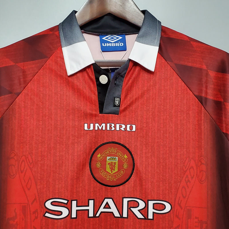 Camisa Retrô do Manchester United 1996 - Manga Longa