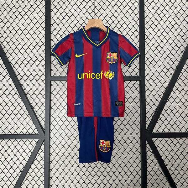 Conjunto Retrô Infantil Oficial do Barcelona 2009/2010 - Kids