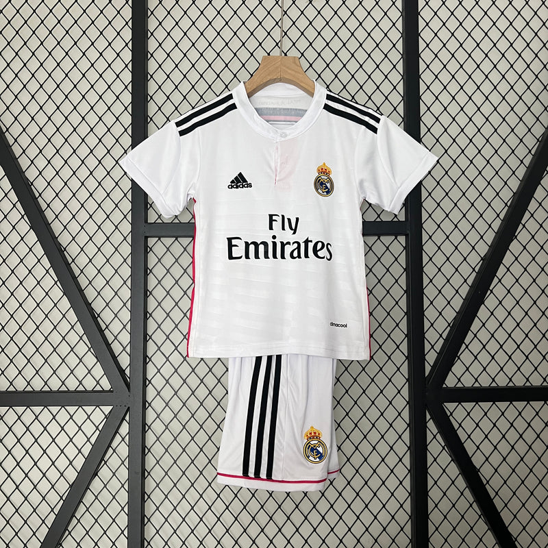 Conjunto Retrô Infantil Oficial do Real Madrid 2014/2015 - Kids