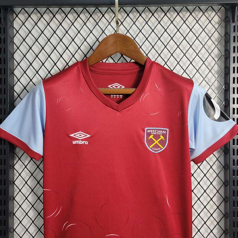 Conjunto Infantil Oficial do West Ham 23/24 - Kids