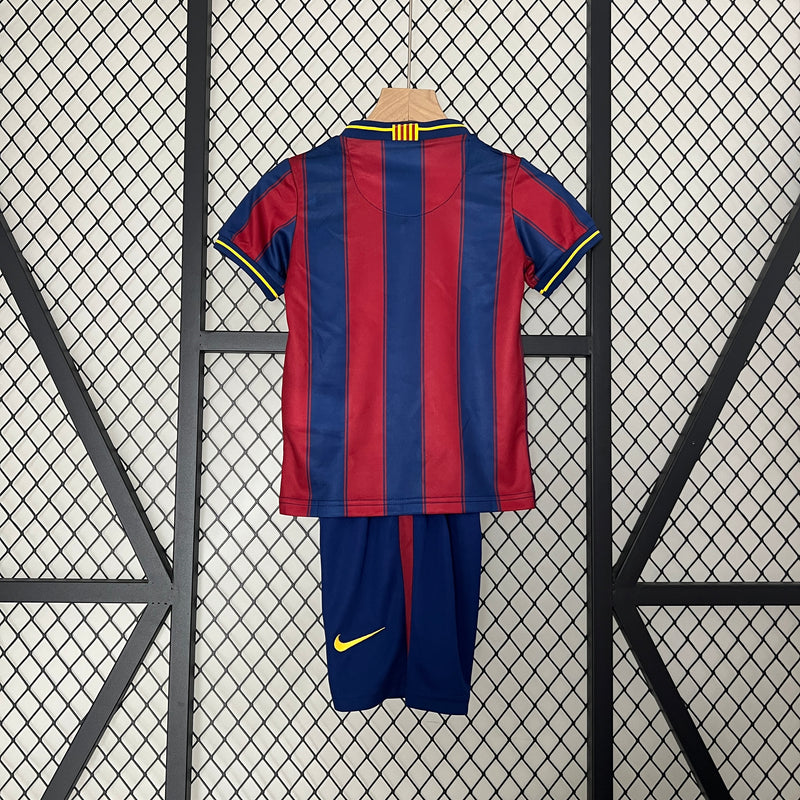 Conjunto Retrô Infantil Oficial do Barcelona 2009/2010 - Kids