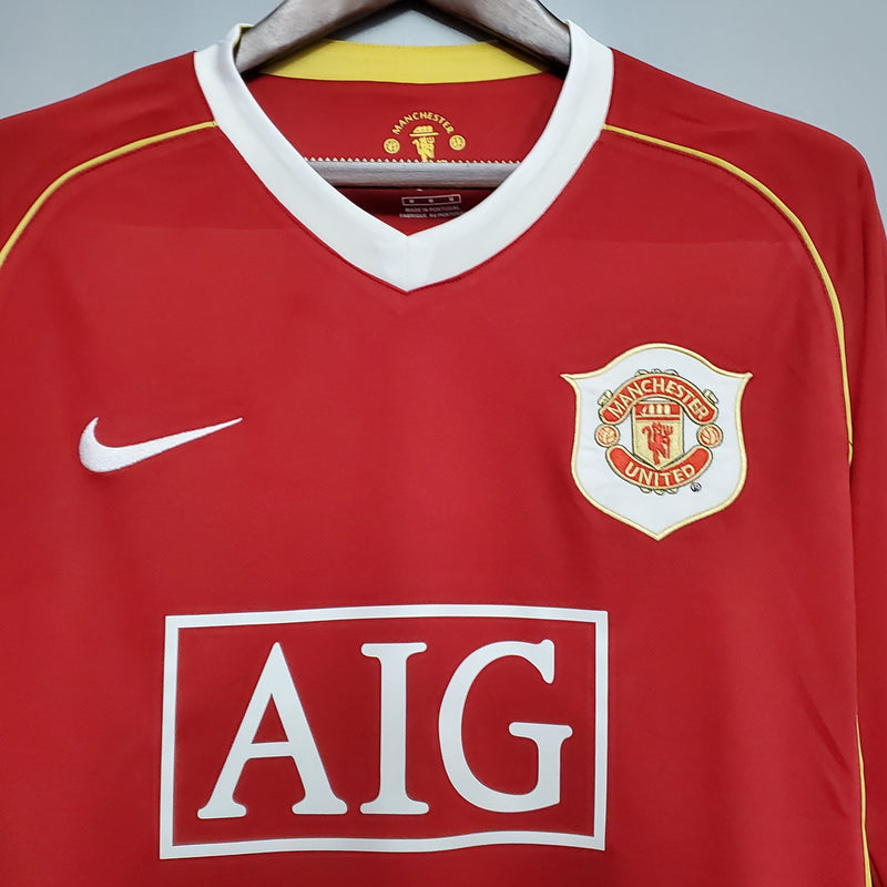 Camisa Retrô do Manchester United 2006/2007 - Manga Longa