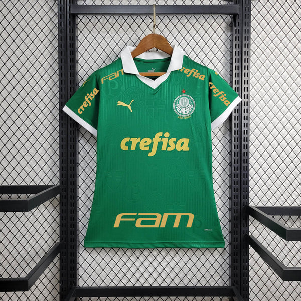 Camisa Feminina Oficial do Palmeiras 24/25 Baby Look - Completa com Patrocínios
