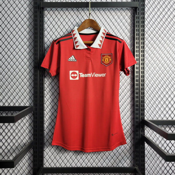 Camisa Feminina Oficial do Manchester United 22/23 - Baby Look