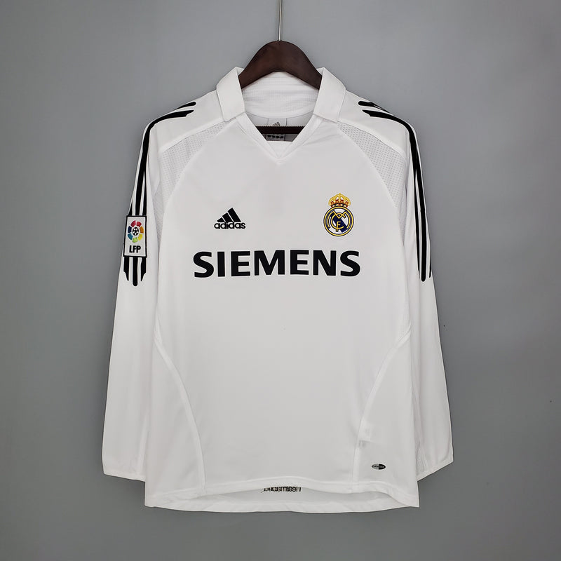 Camisa Retrô do Real Madrid 2005/2006 - Manga Longa