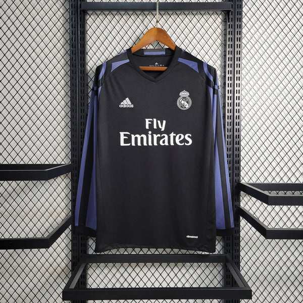 Camisa Retrô do Real Madrid 2016/2017 - Manga Longa