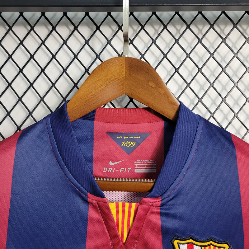 Camisa Retrô do Barcelona 2014/2015 - Manga Longa