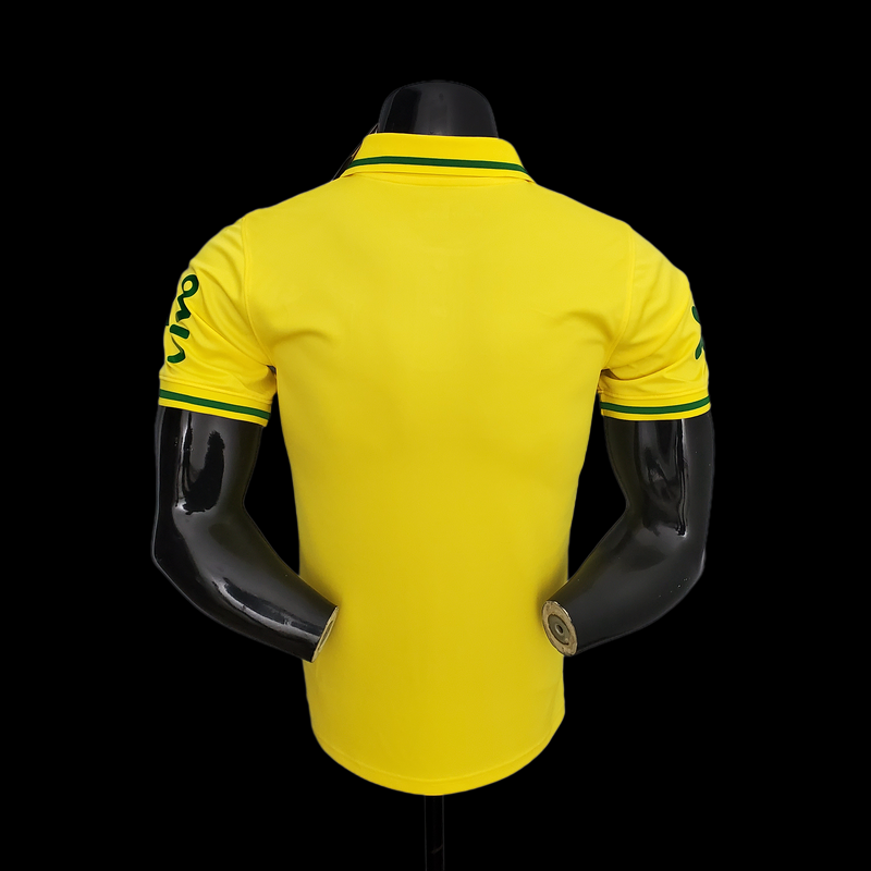 Camisa Oficial do Brasil 22/23 Pré Jogo - Completa com Patrocínios