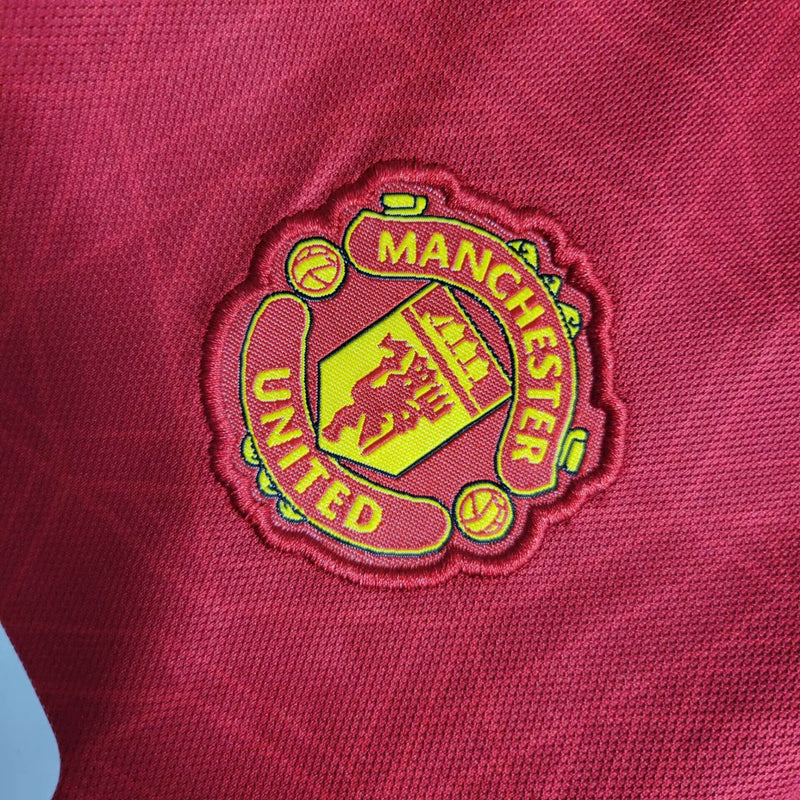 Conjunto Infantil Oficial do Manchester United 23/24 Manga Longa - Kids