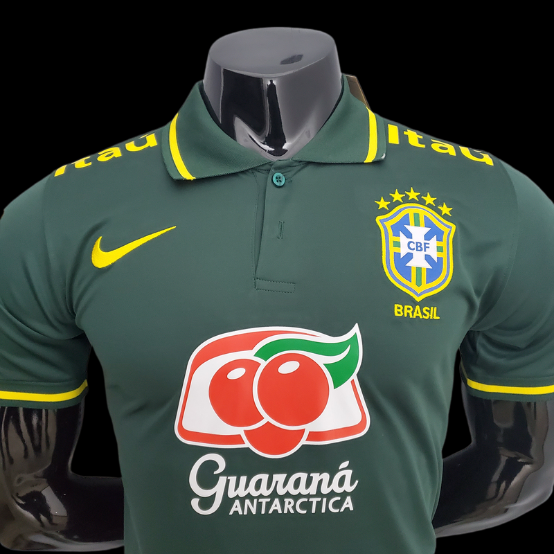 Camisa Oficial do Brasil 22/23 Pré Jogo - Completa com Patrocínios