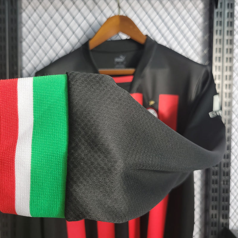 Camisa Oficial do Milan 22/23 - Manga Longa