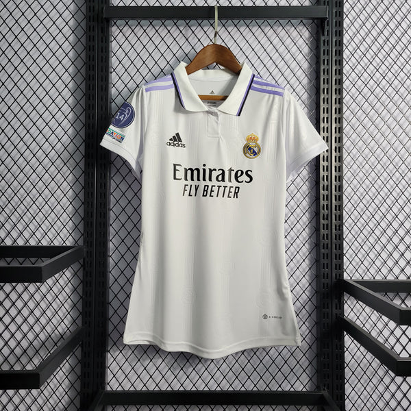 Camisa Feminina Oficial do Real Madrid 22/23 - Champions League