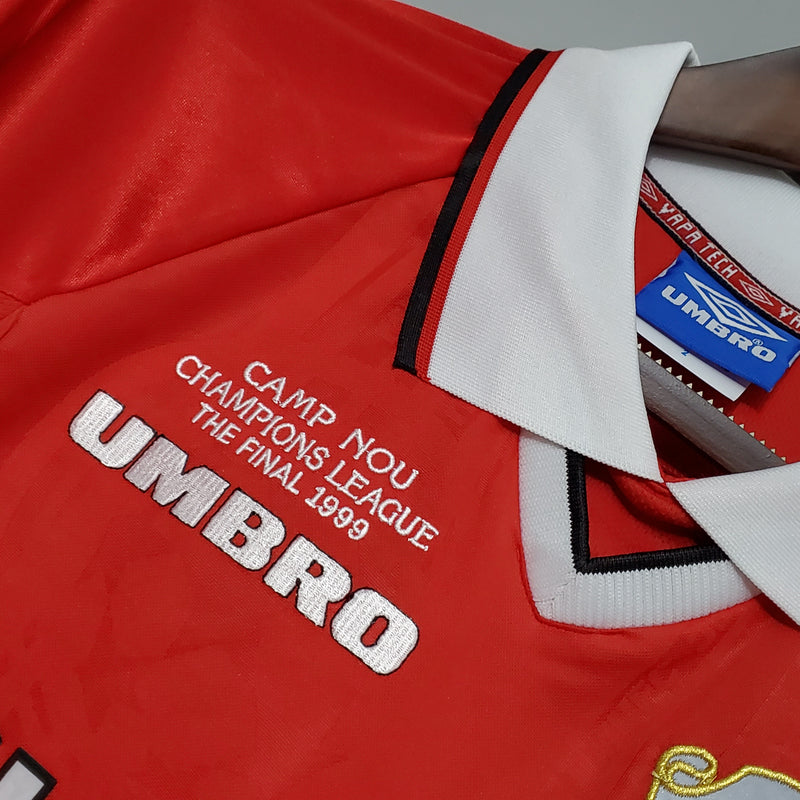 Camisa Retrô do Manchester United 1999/2000 - Manga Longa