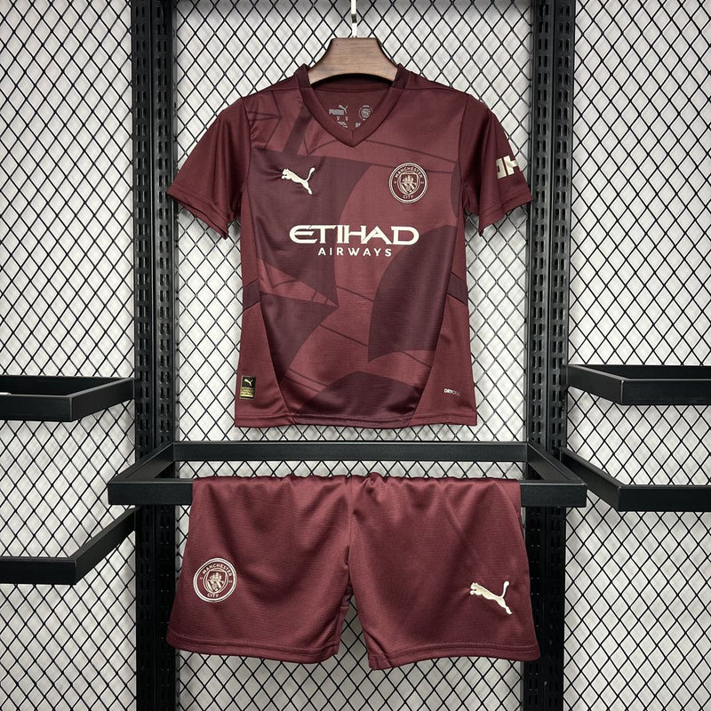 Conjunto Infantil Oficial do Manchester City 24/25 - Kids