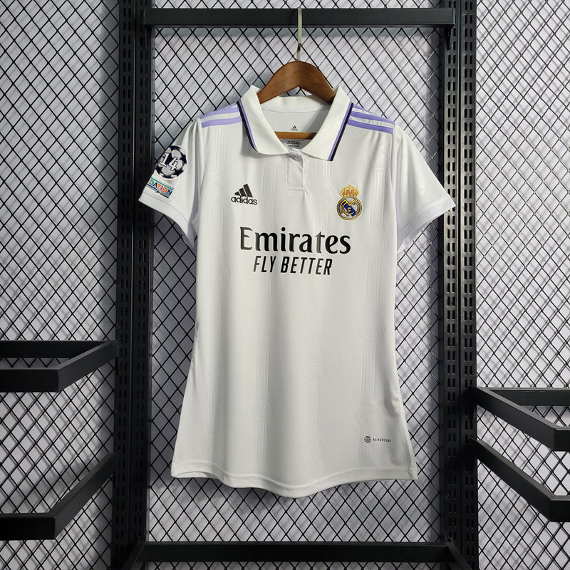 Camisa Feminina Oficial do Real Madrid 22/23 - Champions League