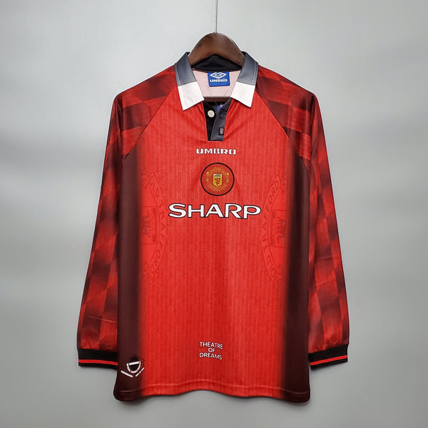 Camisa Retrô do Manchester United 1996 - Manga Longa