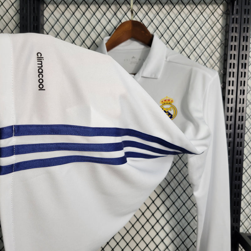 Camisa Retrô do Real Madrid 2016/2017 - Manga Longa