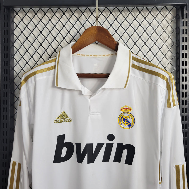 Camisa Retrô do Real Madrid 2011/2012 - Manga Longa