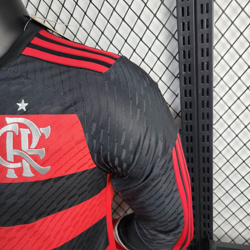 Camisa Oficial do CR Flamengo 24/25 Manga Longa - Completa com Patrocínios