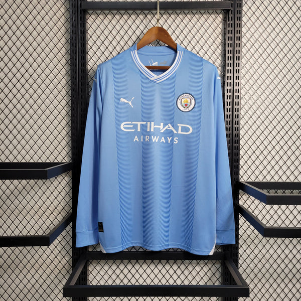 Camisa Oficial do Manchester City 23/24 - Manga Longa