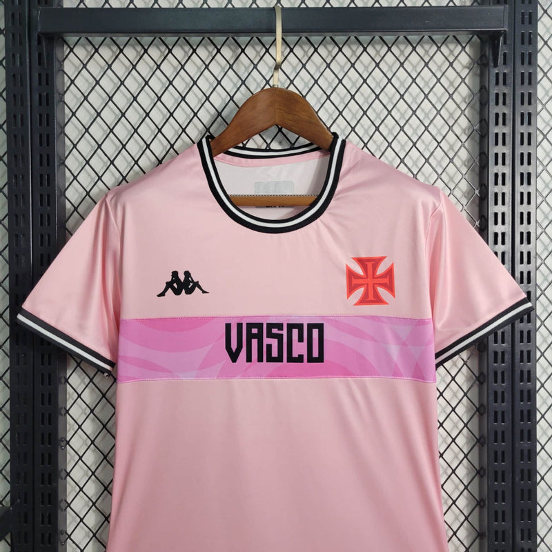 Camisa Feminina Oficial do Vasco 23/24 Baby Look - Outubro Rosa