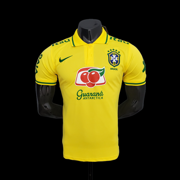 Camisa Oficial do Brasil 22/23 Pré Jogo - Completa com Patrocínios