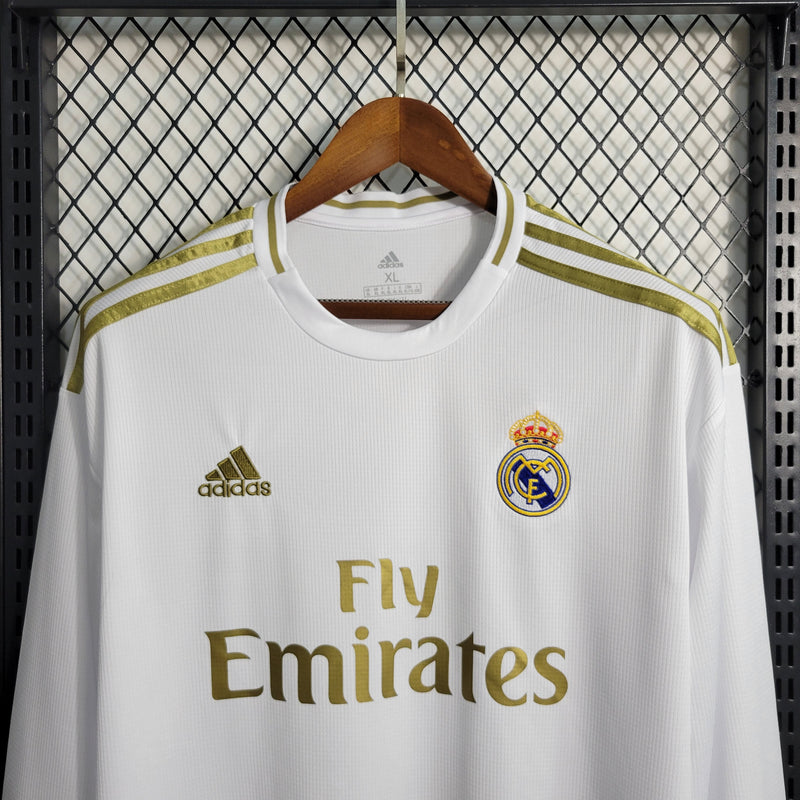 Camisa Retrô do Real Madrid 2019/2020 - Manga Longa