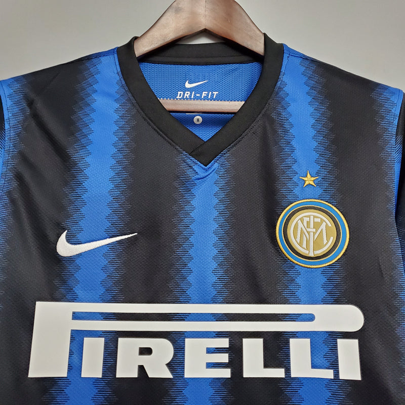 Camisa Retrô da Inter de Milão 2010/2011 - Manga Longa