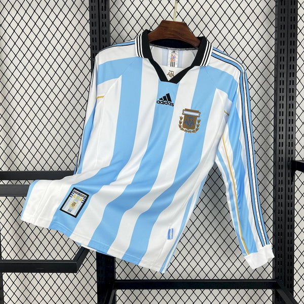 Camisa Retrô da Argetina 1998 - Manga Longa