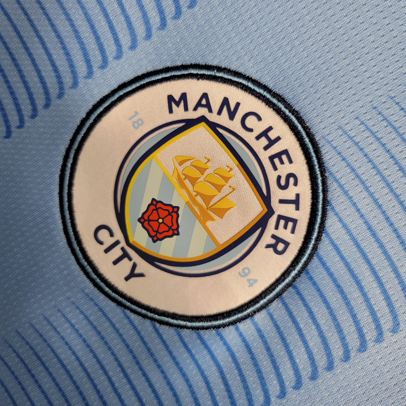 Camisa Oficial do Manchester City 23/24 - Manga Longa