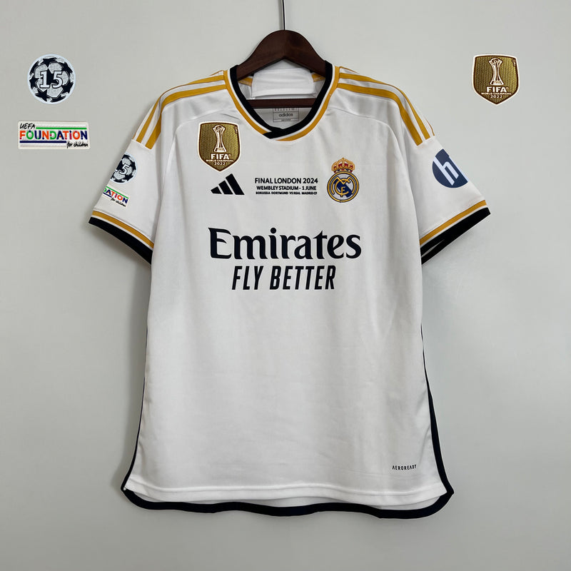 Camisa Oficial do Real Madrid 23/24 Versão Torcedor - Campeão da Champions League