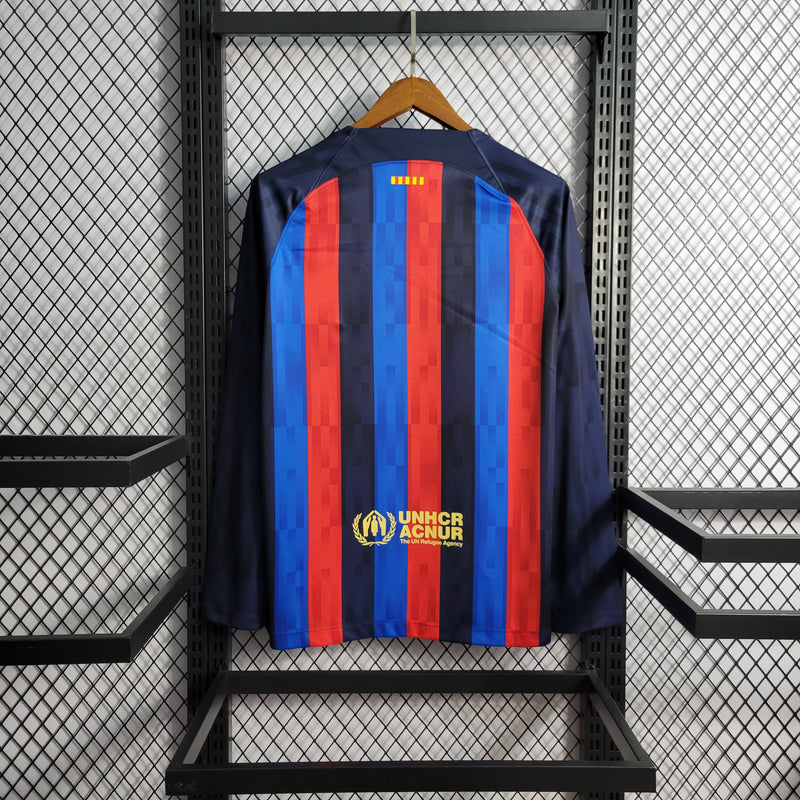 Camisa Oficial do Barcelona 22/23 - Manga Longa